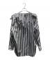 COMME des GARCONS HOMME PLUS (コムデギャルソンオムプリュス) ギザギザピエロカラーストライプシャツ 23SS AD2022 長袖シャツ ブラック×ホワイト サイズ:M：25000円