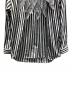 中古・古着 COMME des GARCONS HOMME PLUS (コムデギャルソンオムプリュス) ギザギザピエロカラーストライプシャツ 23SS AD2022 長袖シャツ ブラック×ホワイト サイズ:M：25000円