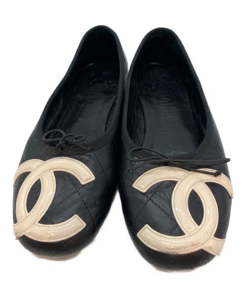 CHANEL（シャネル）CHANEL (シャネル) カンボン フラットパンプス ブラック サイズ:不明の古着・服飾アイテム