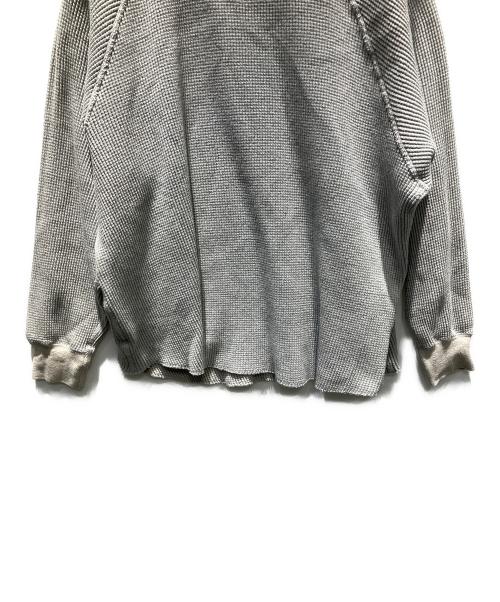 nest Robe（ネストローブ）nest Robe (ネストローブ) デニム混ワッフルプルオーバー 長袖カットソー グレー サイズ:1の古着・服飾アイテム