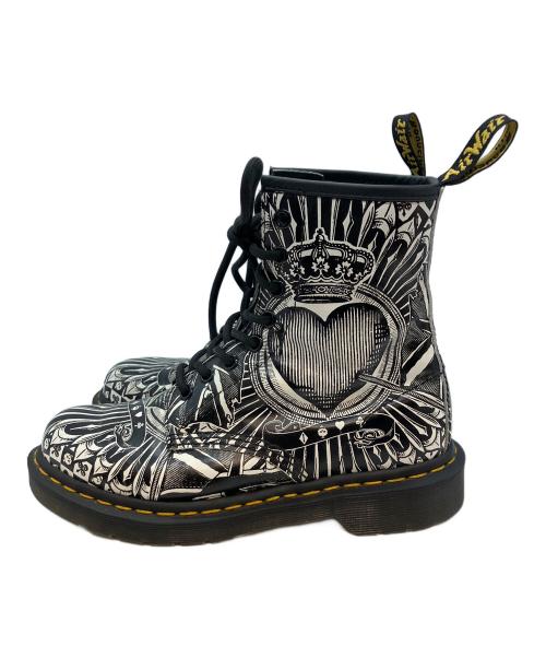 Dr.Martens（ドクターマーチン）Dr.Martens (ドクターマーチン) 1460 EGRET PLAYING CARD 8ホールブーツ ブラック×ホワイト サイズ:UK4の古着・服飾アイテム