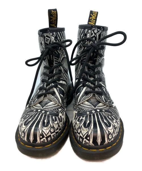 Dr.Martens（ドクターマーチン）Dr.Martens (ドクターマーチン) 1460 EGRET PLAYING CARD 8ホールブーツ ブラック×ホワイト サイズ:UK4の古着・服飾アイテム
