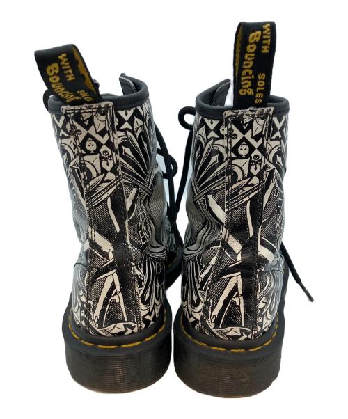 Dr.Martens（ドクターマーチン）Dr.Martens (ドクターマーチン) 1460 EGRET PLAYING CARD 8ホールブーツ ブラック×ホワイト サイズ:UK4の古着・服飾アイテム