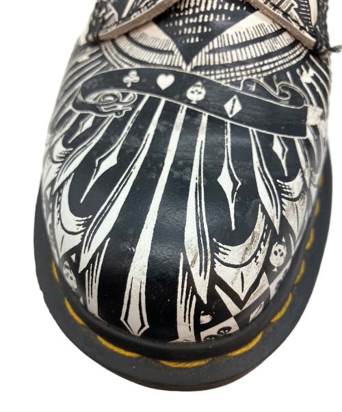 Dr.Martens（ドクターマーチン）Dr.Martens (ドクターマーチン) 1460 EGRET PLAYING CARD 8ホールブーツ ブラック×ホワイト サイズ:UK4の古着・服飾アイテム