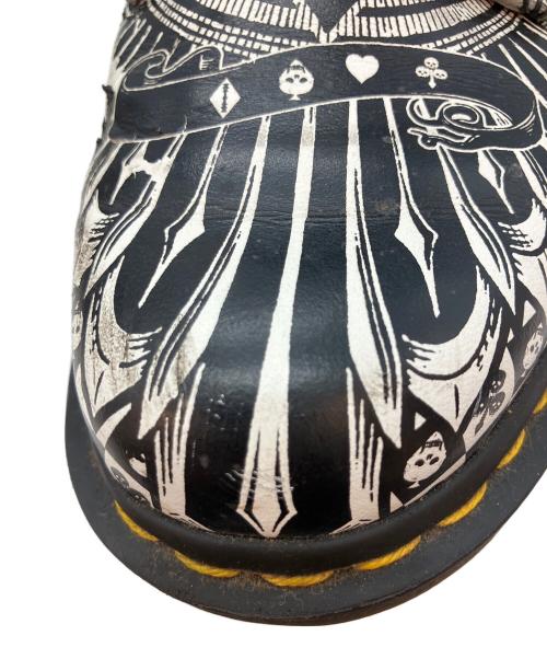 Dr.Martens（ドクターマーチン）Dr.Martens (ドクターマーチン) 1460 EGRET PLAYING CARD 8ホールブーツ ブラック×ホワイト サイズ:UK4の古着・服飾アイテム