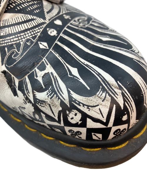 Dr.Martens（ドクターマーチン）Dr.Martens (ドクターマーチン) 1460 EGRET PLAYING CARD 8ホールブーツ ブラック×ホワイト サイズ:UK4の古着・服飾アイテム