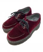 Dr.Martens×アギネス・ディーンドクターマーチン）の古着「AGGY CREEPER 厚底ベルベットシューズ」｜チェリーレッド