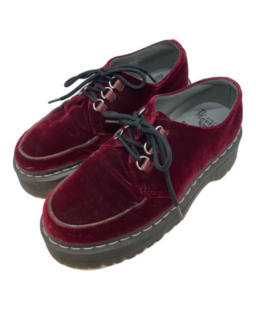 Dr.Martens（ドクターマーチン）Dr.Martens (ドクターマーチン) アギネス・ディーン AGGY CREEPER 厚底ベルベットシューズ チェリーレッド サイズ:UK4の古着・服飾アイテム