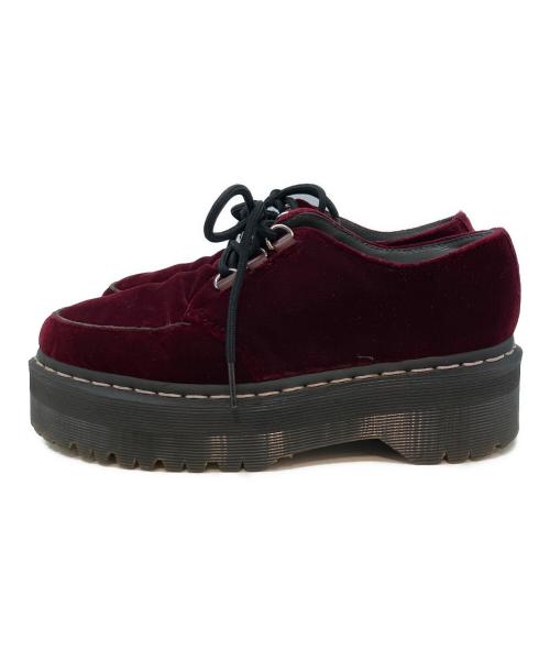 Dr.Martens（ドクターマーチン）Dr.Martens (ドクターマーチン) アギネス・ディーン AGGY CREEPER 厚底ベルベットシューズ チェリーレッド サイズ:UK4の古着・服飾アイテム