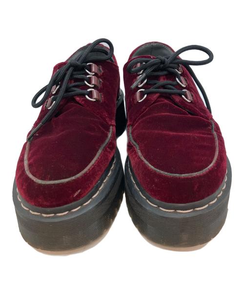 Dr.Martens（ドクターマーチン）Dr.Martens (ドクターマーチン) アギネス・ディーン AGGY CREEPER 厚底ベルベットシューズ チェリーレッド サイズ:UK4の古着・服飾アイテム