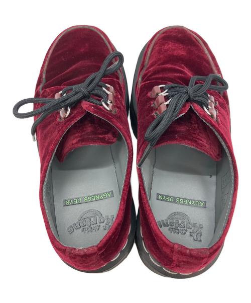 Dr.Martens（ドクターマーチン）Dr.Martens (ドクターマーチン) アギネス・ディーン AGGY CREEPER 厚底ベルベットシューズ チェリーレッド サイズ:UK4の古着・服飾アイテム