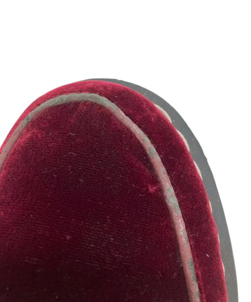 Dr.Martens（ドクターマーチン）Dr.Martens (ドクターマーチン) アギネス・ディーン AGGY CREEPER 厚底ベルベットシューズ チェリーレッド サイズ:UK4の古着・服飾アイテム