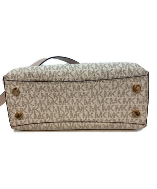 MICHAEL KORS（マイケルコース）MICHAEL KORS (マイケルコース) EMMA サッチェル 2WAYバッグ アイボリー×ピンクの古着・服飾アイテム