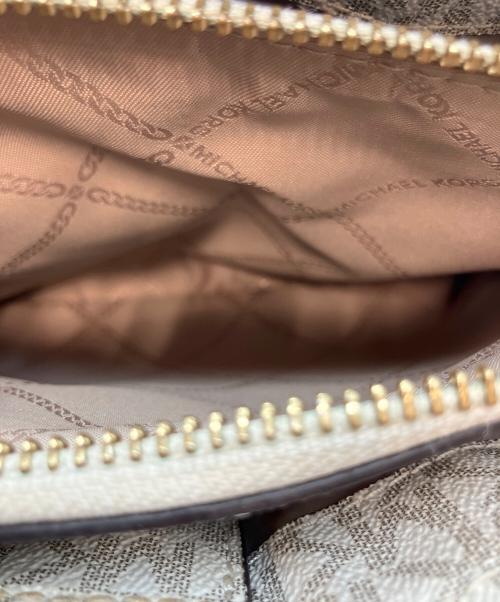 MICHAEL KORS（マイケルコース）MICHAEL KORS (マイケルコース) EMMA サッチェル 2WAYバッグ アイボリー×ピンクの古着・服飾アイテム