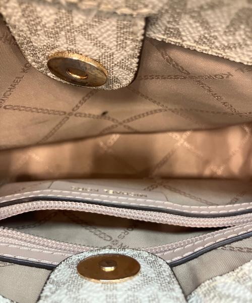 MICHAEL KORS（マイケルコース）MICHAEL KORS (マイケルコース) EMMA サッチェル 2WAYバッグ アイボリー×ピンクの古着・服飾アイテム
