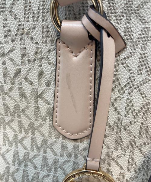 MICHAEL KORS（マイケルコース）MICHAEL KORS (マイケルコース) EMMA サッチェル 2WAYバッグ アイボリー×ピンクの古着・服飾アイテム