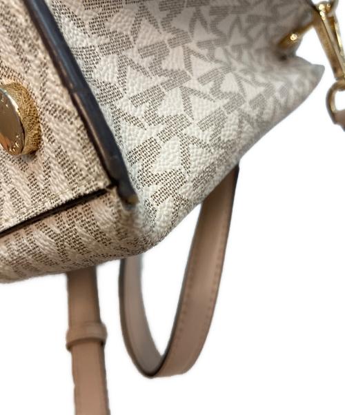 MICHAEL KORS（マイケルコース）MICHAEL KORS (マイケルコース) EMMA サッチェル 2WAYバッグ アイボリー×ピンクの古着・服飾アイテム
