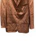中古・古着 GIANNI VERSACE (ジャンニ・ヴェルサーチ) テーラードジャケット ブラウン×ブラック サイズ:50：10000円