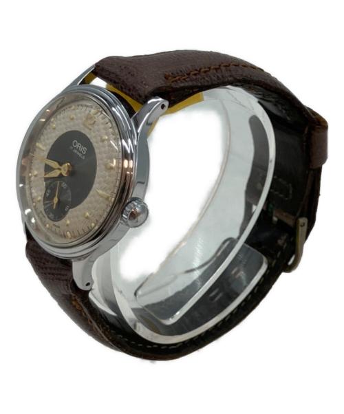 ORIS（オリス）ORIS (オリス) 手巻き レザーベルト リストウォッチ ホワイトの古着・服飾アイテム