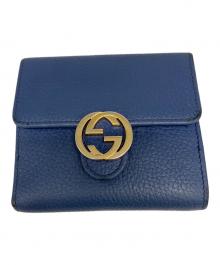 GUCCI（グッチ）の古着「2184 2つ折り財布」｜ブルー