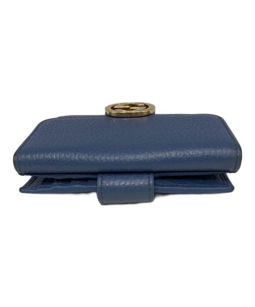GUCCI（グッチ）GUCCI (グッチ) 2184 2つ折り財布 ブルーの古着・服飾アイテム