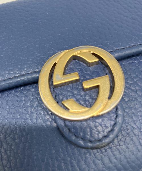 GUCCI（グッチ）GUCCI (グッチ) 2184 2つ折り財布 ブルーの古着・服飾アイテム