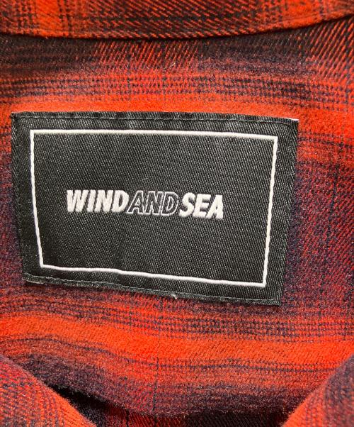 WIND AND SEA（ウィンダンシー）WIND AND SEA (ウィンダンシー) チェック 長袖シャツ レッド×ブラック サイズ:Lの古着・服飾アイテム