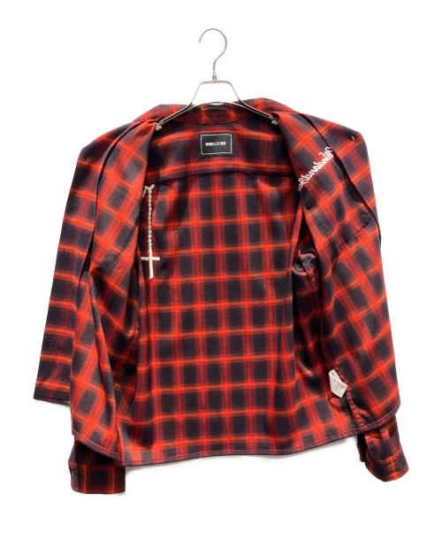 WIND AND SEA（ウィンダンシー）WIND AND SEA (ウィンダンシー) チェック 長袖シャツ レッド×ブラック サイズ:Lの古着・服飾アイテム
