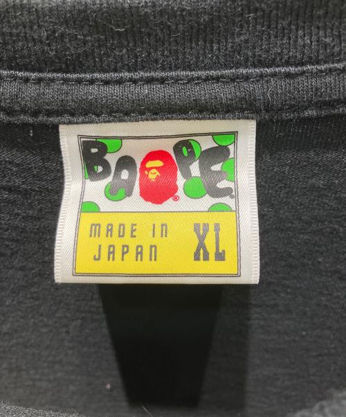 BAPE BY A BATHING APE（ベイプバイアベイシングエイプ）BAPE BY A BATHING APE (ベイプバイアベイシングエイプ) 長袖カットソー ブラック サイズ:XLの古着・服飾アイテム