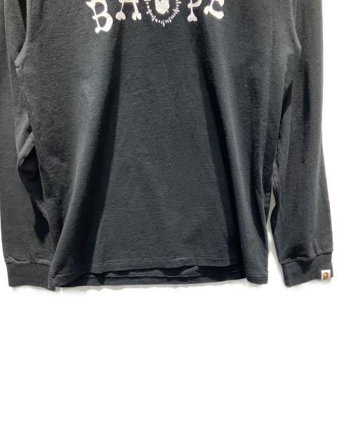 BAPE BY A BATHING APE（ベイプバイアベイシングエイプ）BAPE BY A BATHING APE (ベイプバイアベイシングエイプ) 長袖カットソー ブラック サイズ:XLの古着・服飾アイテム