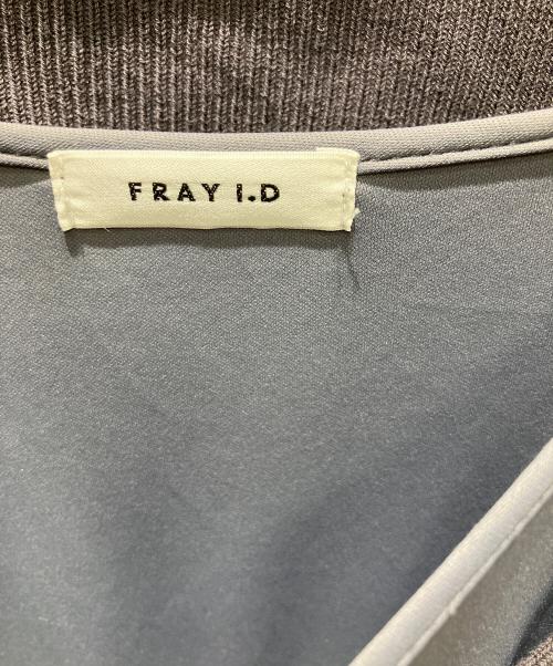 FRAY ID（フレイ アイディー）FRAY ID (フレイ アイディー) チュールスカートコンビカシュクールニットワンピース 長袖ワンピース グレーの古着・服飾アイテム