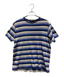 RRL（ダブルアールエル）の古着「ボーダー 90s 三ツ星タグ 半袖カットソー」｜ブルー×レッド