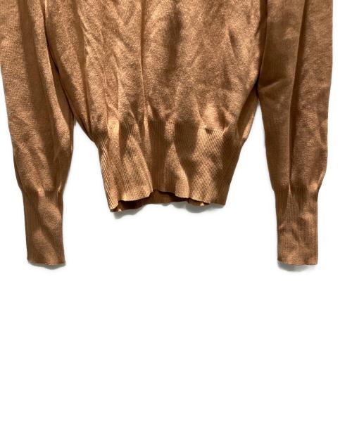 FRAY ID（フレイ アイディー）FRAY ID (フレイ アイディー) 薄手ニット キャメル サイズ:Freeの古着・服飾アイテム