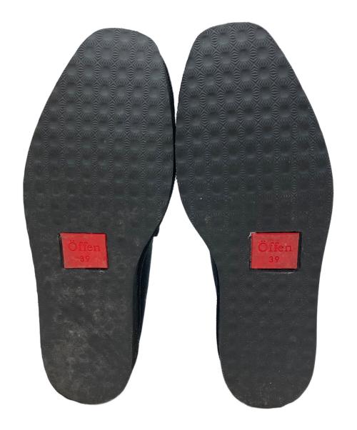 offen（オッフェン）offen (オッフェン) square-MOCCALA ローファー ブラック サイズ:39の古着・服飾アイテム