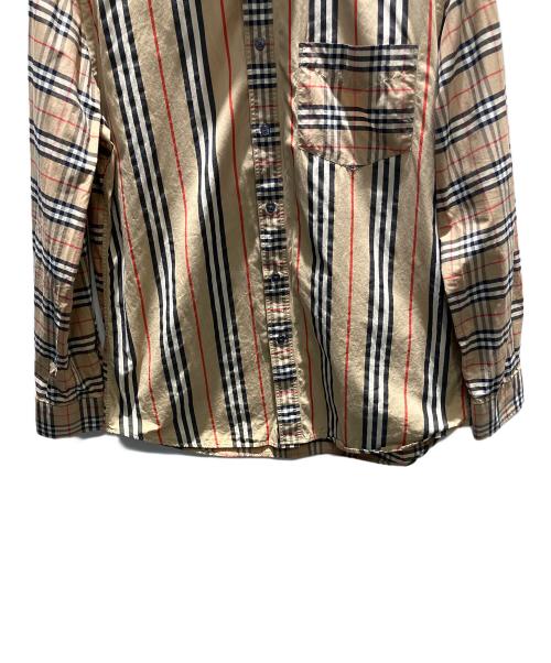 BURBERRY LONDON ENGLAND（バーバリー ロンドン イングランド）BURBERRY LONDON ENGLAND (バーバリー ロンドン イングランド) チェックシャツ ベージュ サイズ:L/Gの古着・服飾アイテム