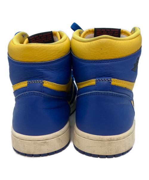 NIKE（ナイキ）NIKE (ナイキ) WMNS AIR JORDAN 1 RETRO ハイカットスニーカー ブルー×イエロー サイズ:25cmの古着・服飾アイテム