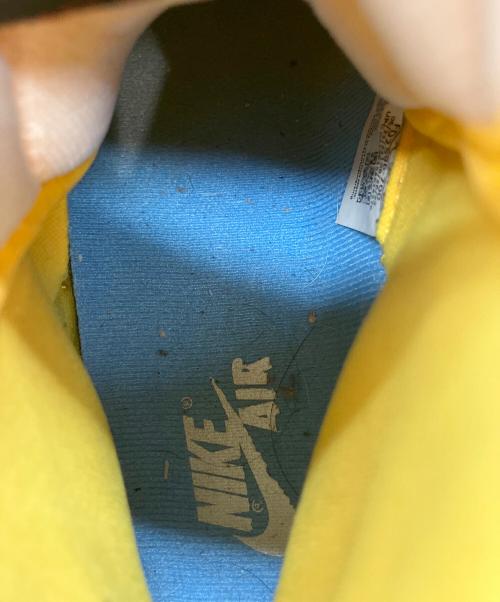 NIKE（ナイキ）NIKE (ナイキ) WMNS AIR JORDAN 1 RETRO ハイカットスニーカー ブルー×イエロー サイズ:25cmの古着・服飾アイテム