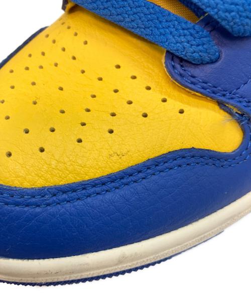 NIKE（ナイキ）NIKE (ナイキ) WMNS AIR JORDAN 1 RETRO ハイカットスニーカー ブルー×イエロー サイズ:25cmの古着・服飾アイテム