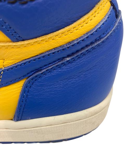 NIKE（ナイキ）NIKE (ナイキ) WMNS AIR JORDAN 1 RETRO ハイカットスニーカー ブルー×イエロー サイズ:25cmの古着・服飾アイテム