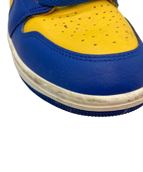 NIKE（ナイキ）NIKE (ナイキ) WMNS AIR JORDAN 1 RETRO ハイカットスニーカー ブルー×イエロー サイズ:25cmの古着・服飾アイテム