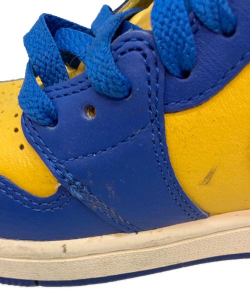 NIKE（ナイキ）NIKE (ナイキ) WMNS AIR JORDAN 1 RETRO ハイカットスニーカー ブルー×イエロー サイズ:25cmの古着・服飾アイテム