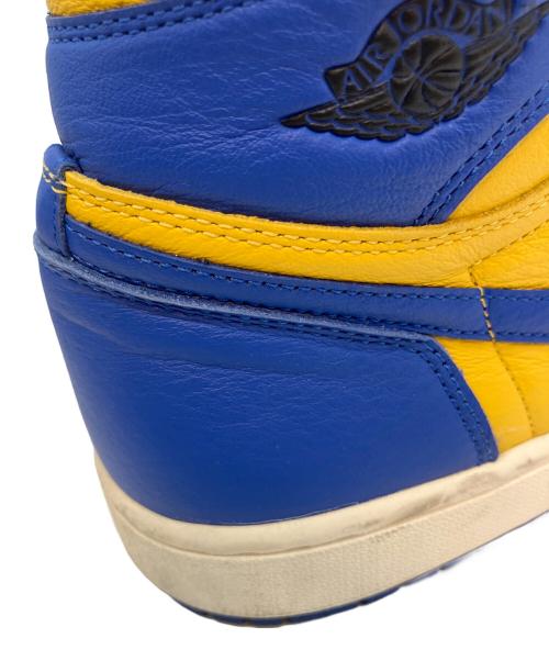 NIKE（ナイキ）NIKE (ナイキ) WMNS AIR JORDAN 1 RETRO ハイカットスニーカー ブルー×イエロー サイズ:25cmの古着・服飾アイテム
