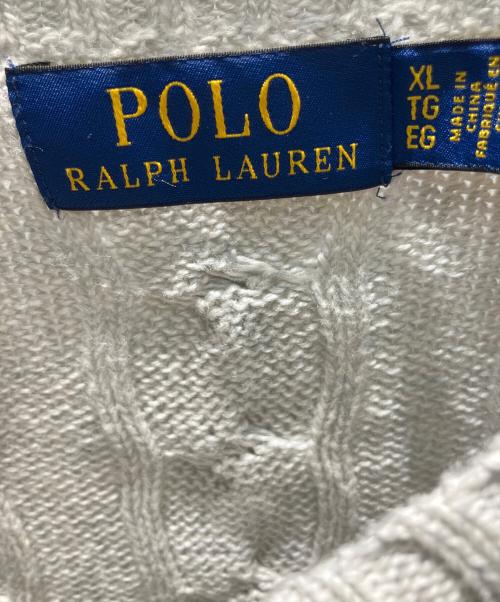 POLO RALPH LAUREN（ポロ・ラルフローレン）POLO RALPH LAUREN (ポロ・ラルフローレン) 薄手ニット グレー サイズ:XLの古着・服飾アイテム