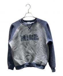 NIKE（ナイキ）の古着「00s ゴツナイキ ラグラン プリントスウェット」｜ネイビー×グレー