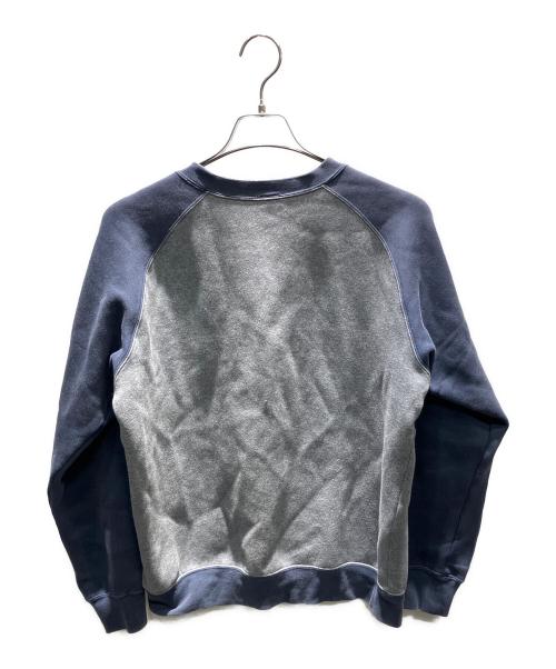 NIKE（ナイキ）NIKE (ナイキ) 00s ゴツナイキ ラグラン プリントスウェット ネイビー×グレー サイズ:Mの古着・服飾アイテム