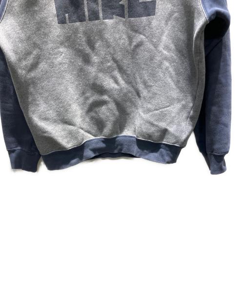 NIKE（ナイキ）NIKE (ナイキ) 00s ゴツナイキ ラグラン プリントスウェット ネイビー×グレー サイズ:Mの古着・服飾アイテム