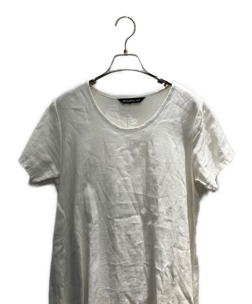 mizuiro-ind（ミズイロインド）mizuiro-ind (ミズイロインド) リネン 半袖ワンピース ホワイト サイズ:Freeの古着・服飾アイテム