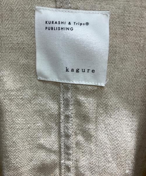 KAGURE（カグレ）KAGURE (カグレ) kurashi&trips publishing (クラシアンドトリップス パブリッシング) テーラードジャケット ベージュ サイズ:Mの古着・服飾アイテム