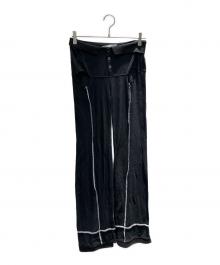 THERED THREAD（ザ・レッド・スレッド）の古着「cutout slit pants パンツ」｜ブラック