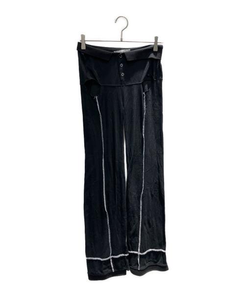 THERED THREAD（ザ・レッド・スレッド）THERED THREAD (ザ・レッド・スレッド) cutout slit pants パンツ ブラック サイズ:Freeの古着・服飾アイテム